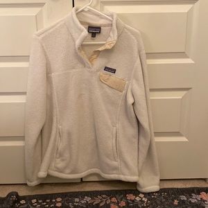 white patagonia pullover